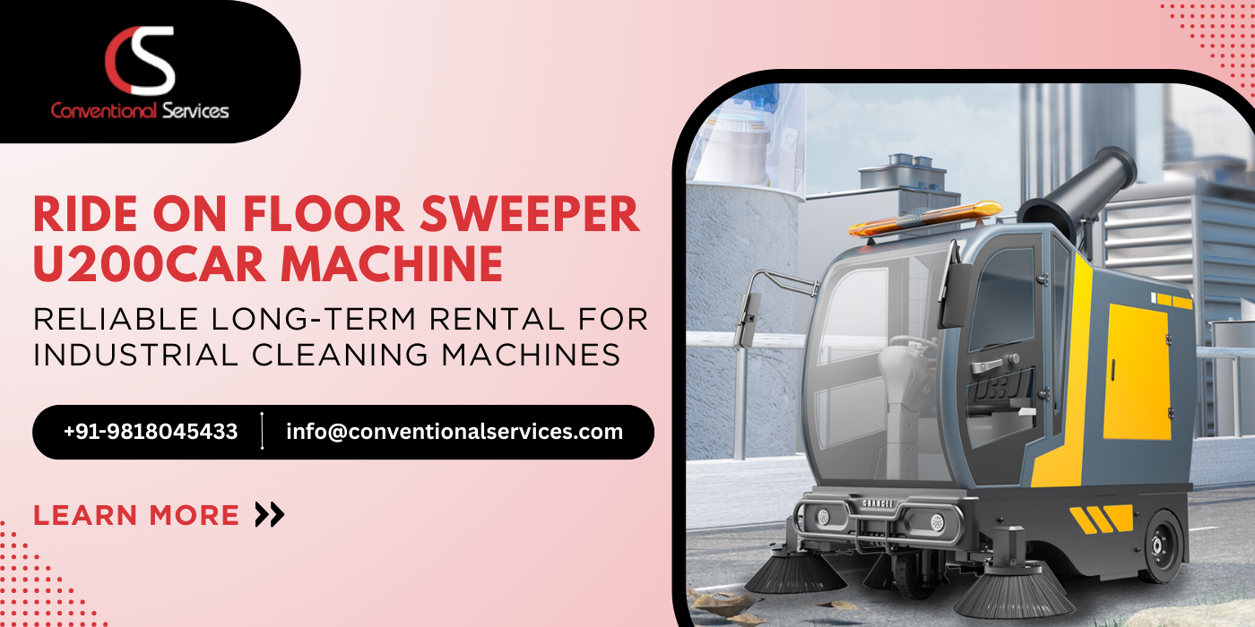 Ride On Floor Sweeper U200car Machine Reliable Long Term Rental For Industrial Cleaning Machines